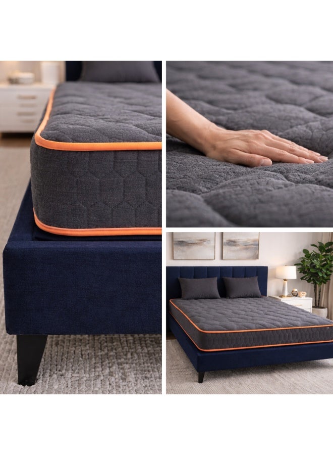 REXAL HOME Euro Quattro 20 cm Pocket Spring Hybrid Mattress with Cooling Gel-Infused Memory Foam, Medium Firm Comfort & Pressure Relief – Super King 200 × 200 cm - Image 5